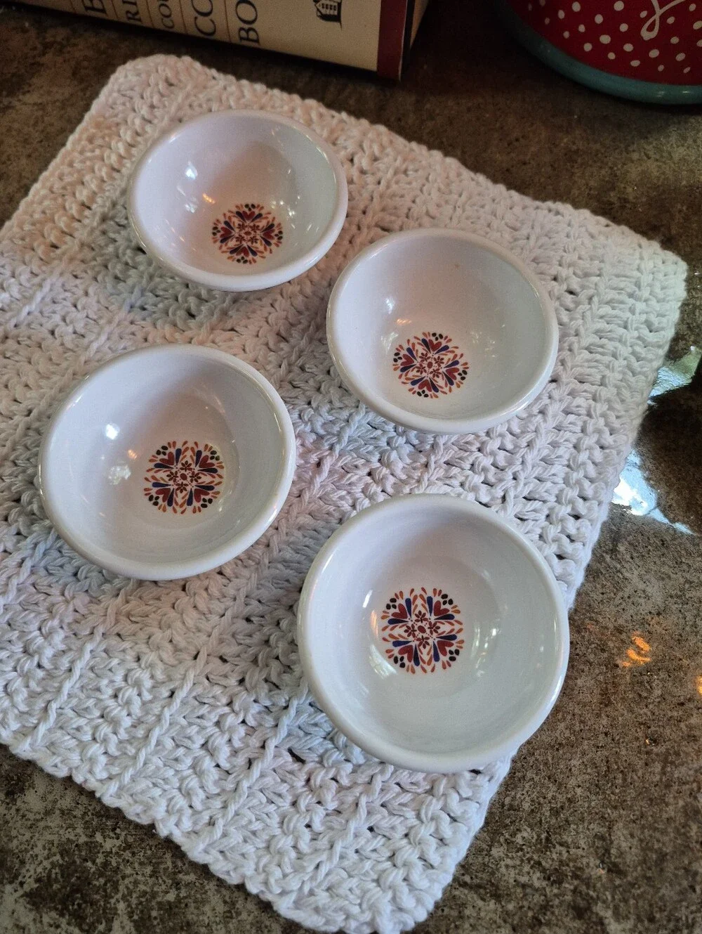 🌿5/$25 4pc. Melamine Mandala Pinch & Dip Mini Bowls Set 3